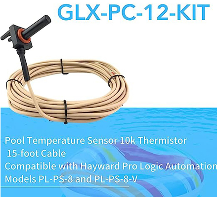 Solaire eau-air de thermistance de capteur de température de piscine de GLX-PC-12-KIT avec 15 pieds de câble