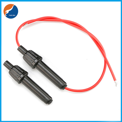 Le fil noir de couleurs classe les supports intégrés électriques de fusible de l'estimation 10A de 16AWG 6x30mm